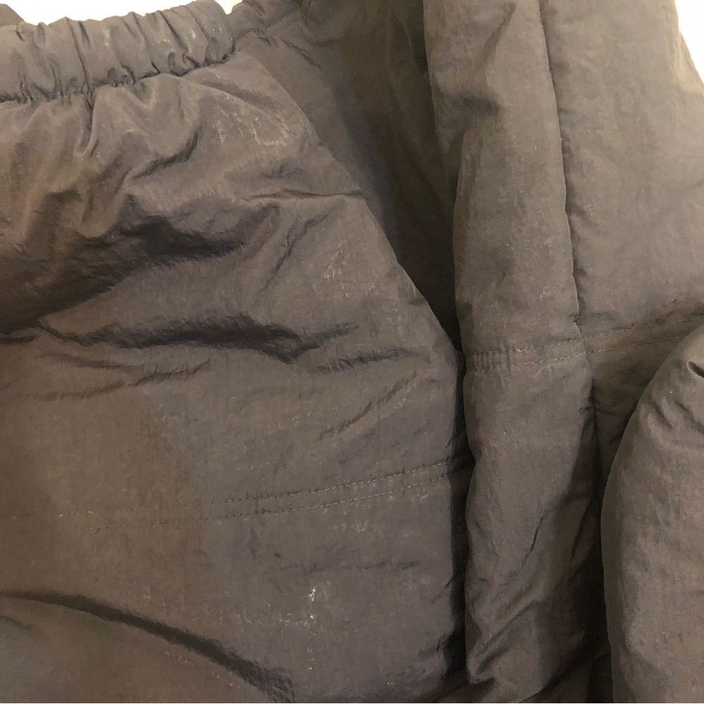 Vintage 90s Black Neutral Tone Nike Air Hooded Drawstring Winter Jacket - Picture 12 of 16